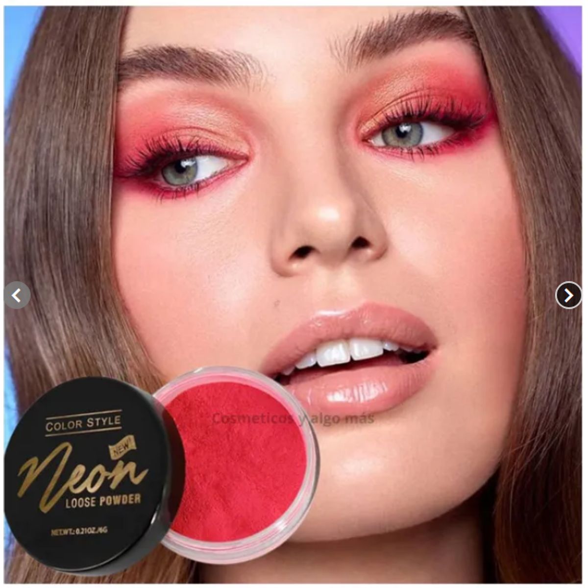 GENERICO - Polvo suelto o pigmento neon en polvo para maquillaje