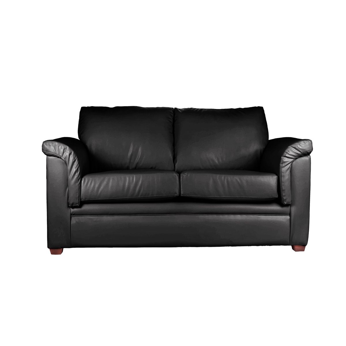 LATAM HOME - Sofá Ancona 2 Cuerpos PU Grano Negro