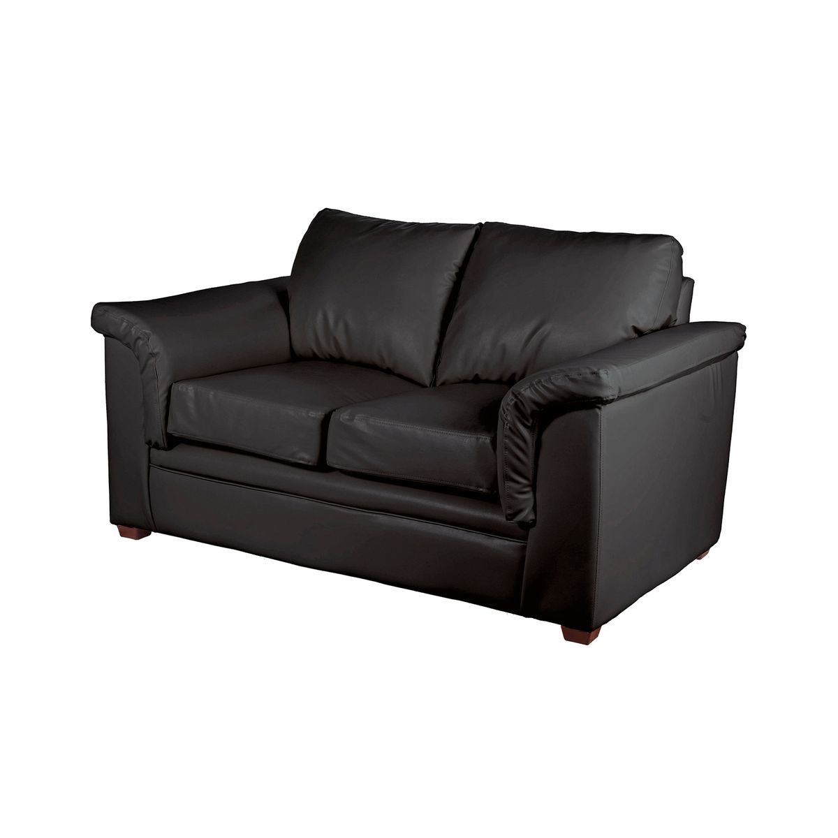 LATAM HOME - Sofá Ancona 2 Cuerpos PU Grano Negro