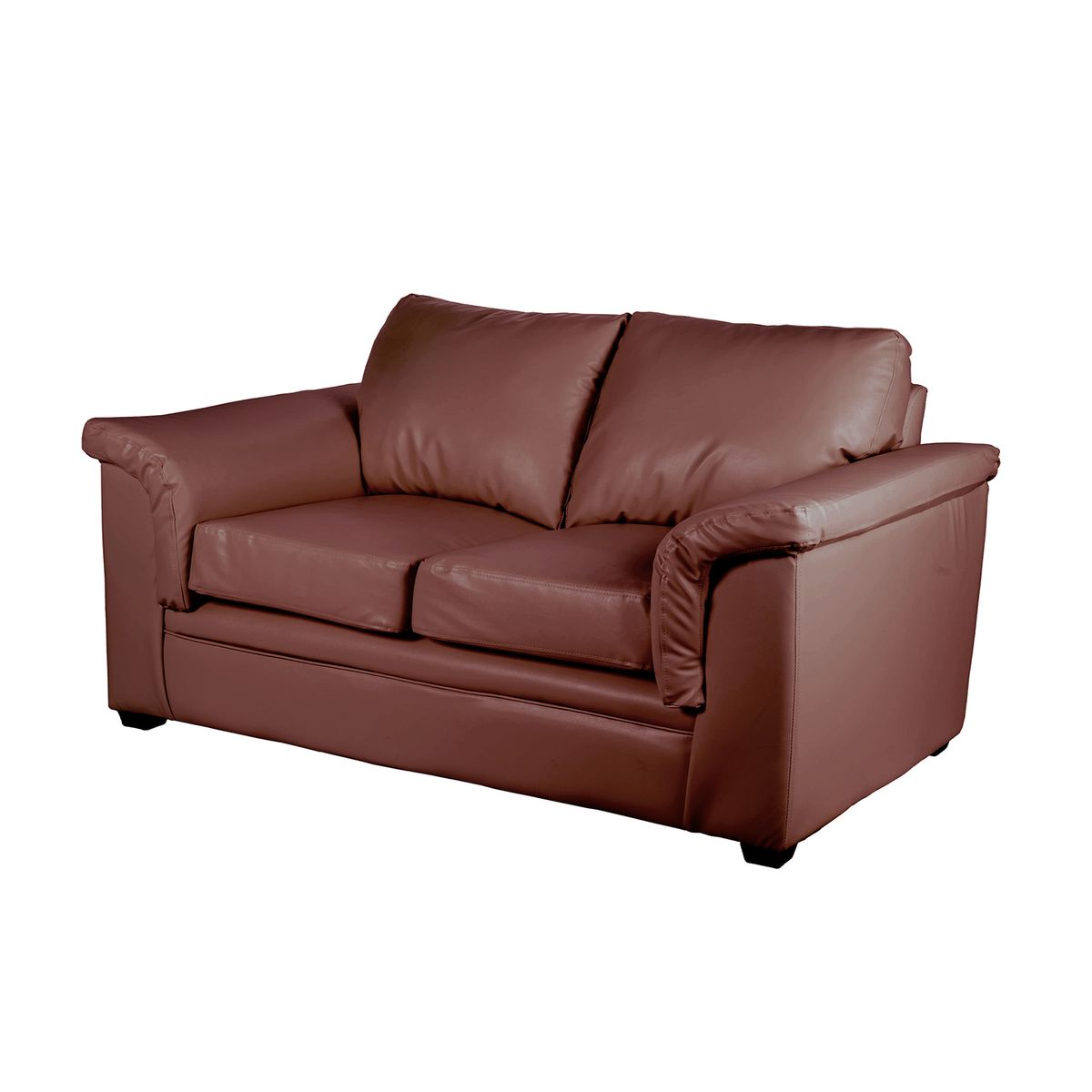 LATAM HOME - Sofá Ancona 2 Cuerpos PU Grano Chocolate