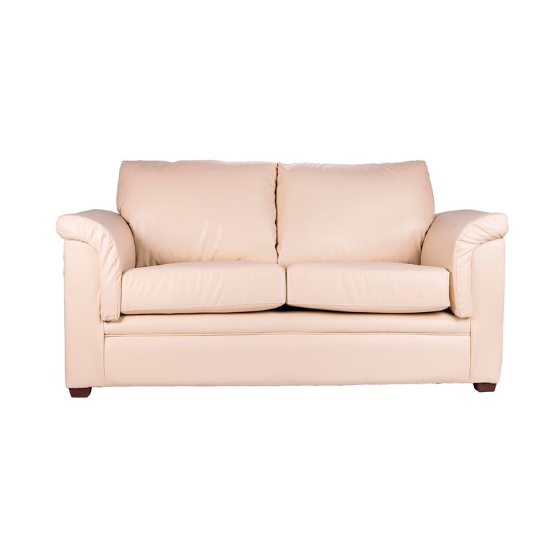 LATAM HOME - Sofá Ancona 2 Cuerpos PU Grano Beige