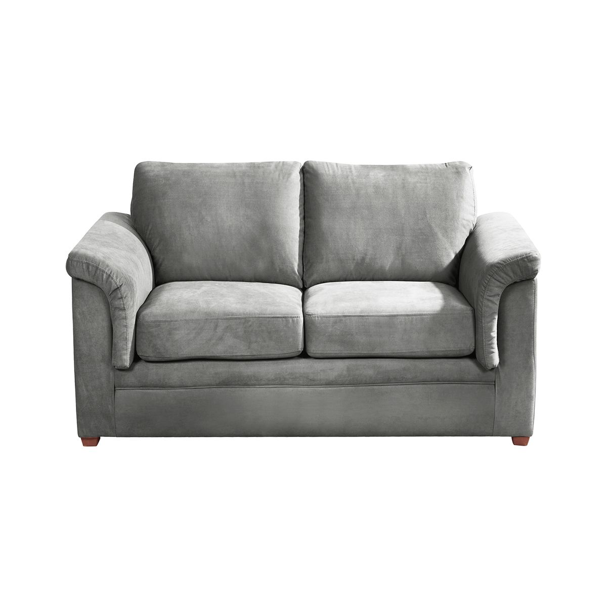 LATAM HOME - Sofá Ancona 2 Cuerpos Tela Velvet Gris