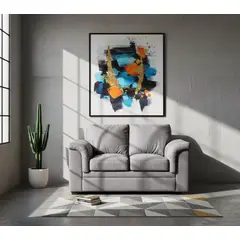 LATAM HOME - Sofá Ancona 2 Cuerpos Tela Velvet Gris