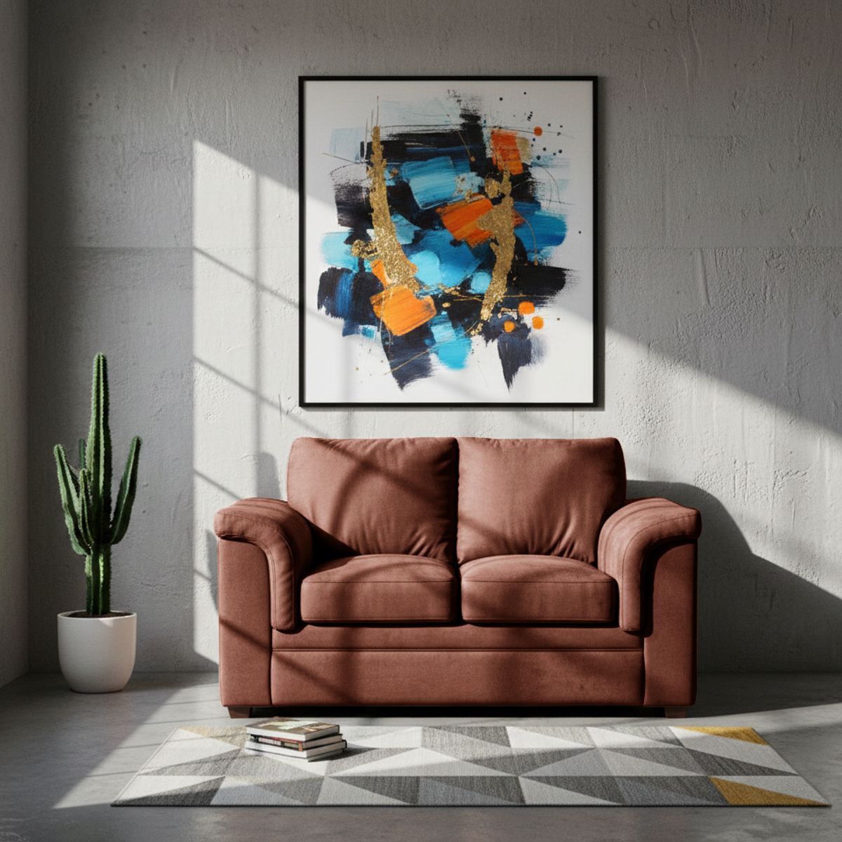 LATAM HOME - Sofá Ancona 2 Cuerpos Tela Velvet Chocolate