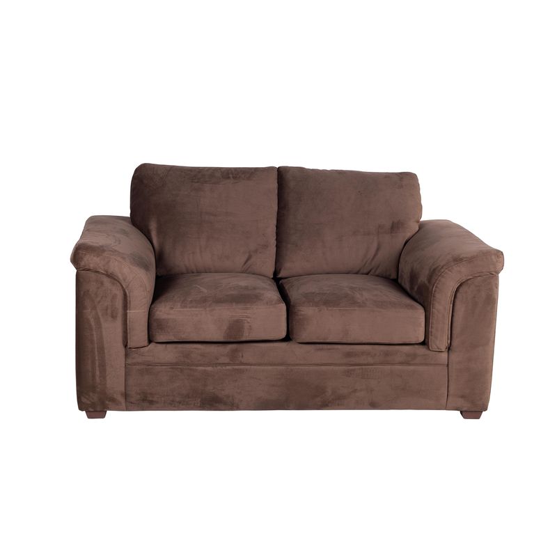LATAM HOME - Sofá Ancona 2 Cuerpos Tela Velvet Chocolate