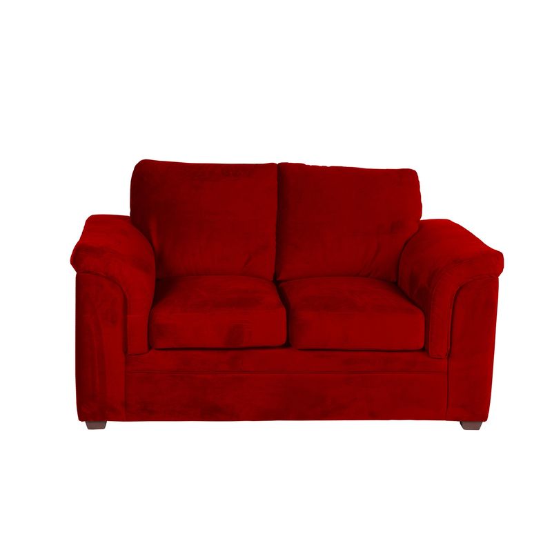 LATAM HOME - Sofa Ancona 2 Cuerpos Tela Velvet Burdeo