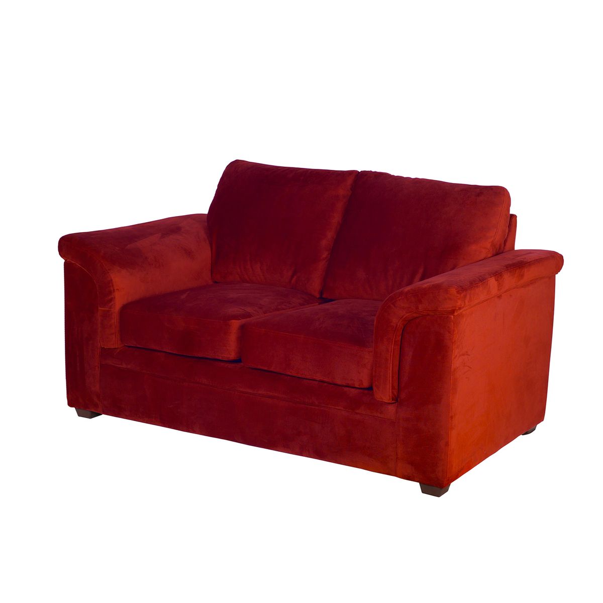 LATAM HOME - Sofa Ancona 2 Cuerpos Tela Velvet Burdeo