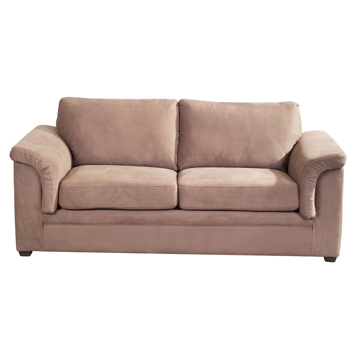 LATAM HOME - Sofá Ancona 2 Cuerpos Tela Velvet Beige