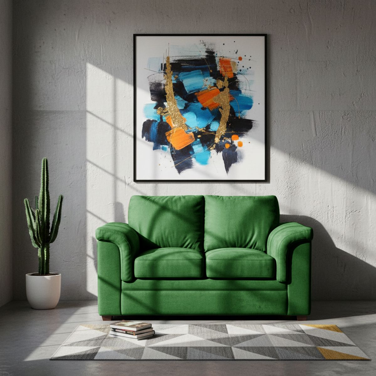 LATAM HOME - Sofa Ancona 2 Cuerpos Tela Velvet Verde