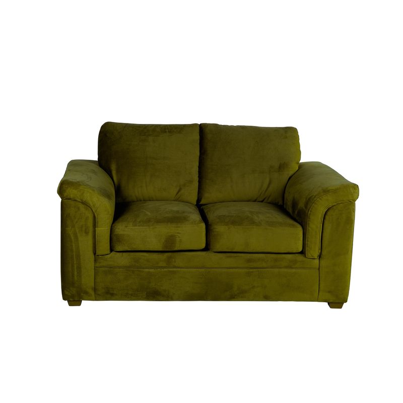 LATAM HOME - Sofa Ancona 2 Cuerpos Tela Velvet Verde