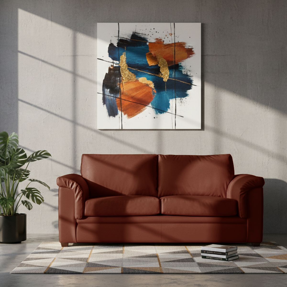 LATAM HOME - Sofa Ancona 3 Cuerpos PU Grano Chocolate