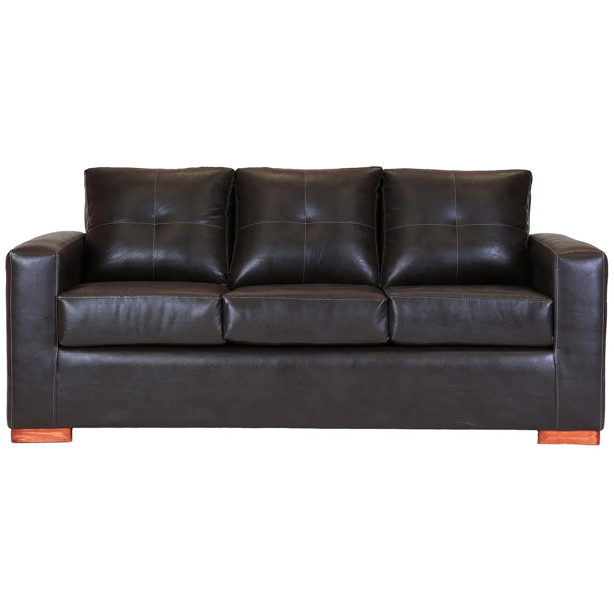 MUEBLES AMERICA - Living Franco 321 Cuero PU Chocolate