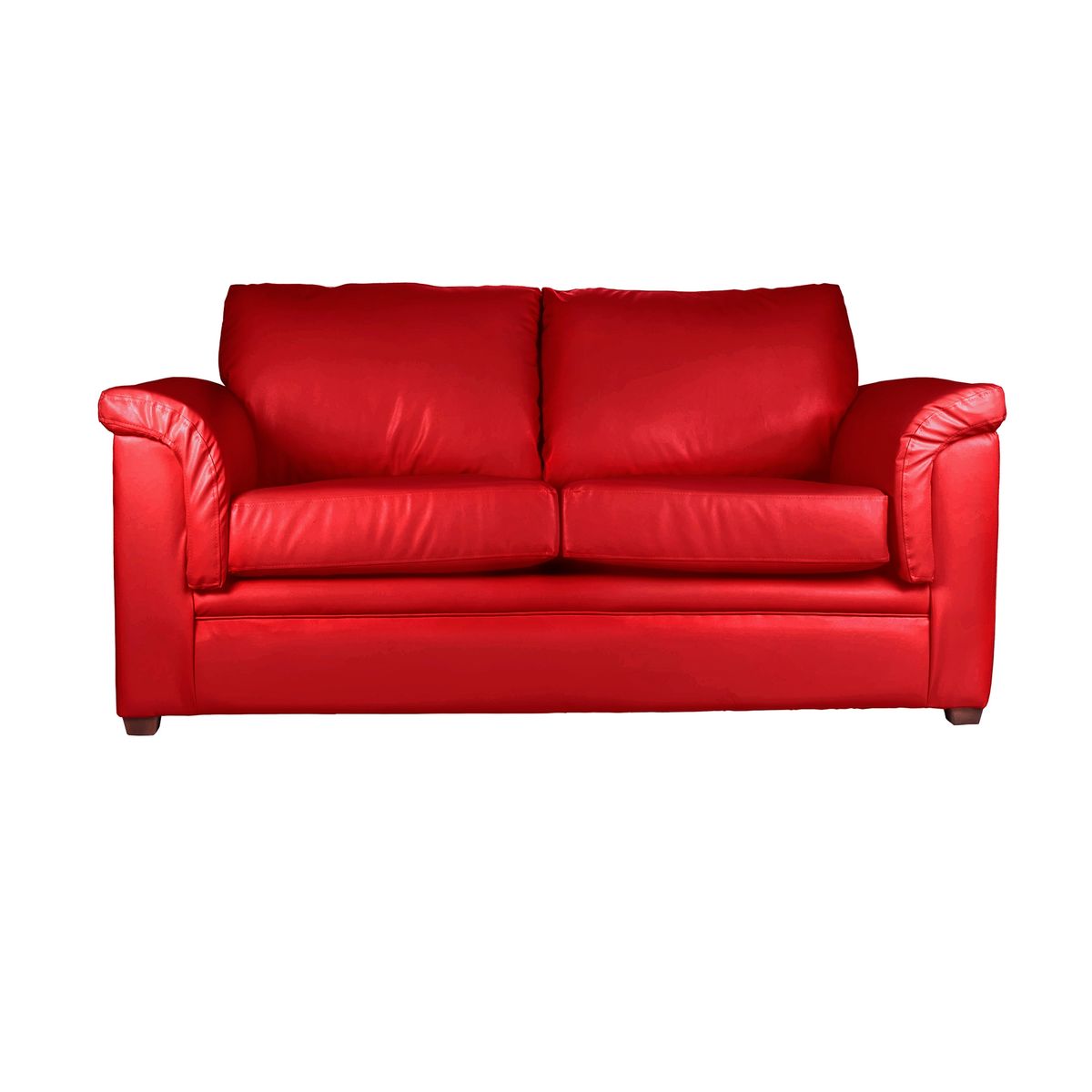 LATAM HOME - Sofa Ancona 3 Cuerpos PU Grano Rojo