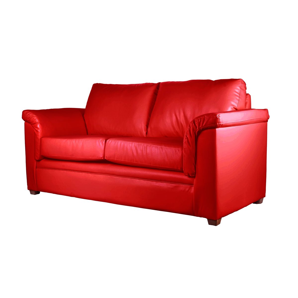 LATAM HOME - Sofa Ancona 3 Cuerpos PU Grano Rojo