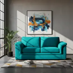 LATAM HOME - Sofá Ancona 3 Cuerpos Turquesa