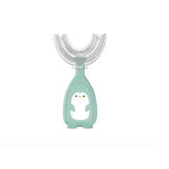GENERICO - Cepillo De Dientes Silicona Bebe En Forma De U VERDE CLARO