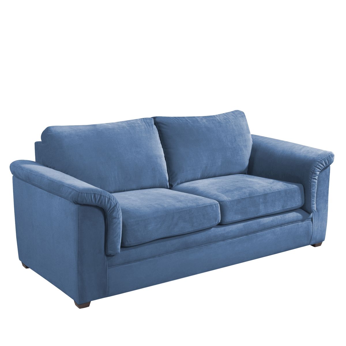 LATAM HOME - Sofa Ancona 3 Cuerpos Tela Velvet Azul Petroleo
