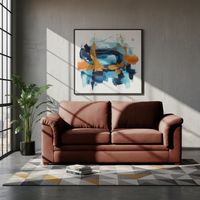 Sofá Ancona 3 Cuerpos Tela Velvet Chocolate