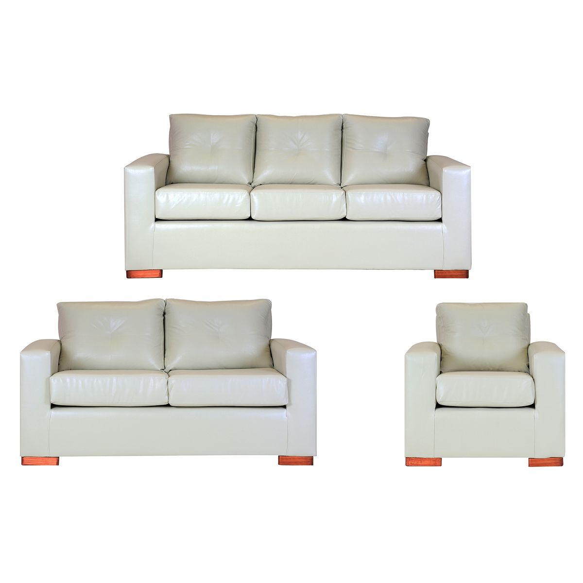 MUEBLES AMERICA - Living Franco 321 Cuero PU Beige