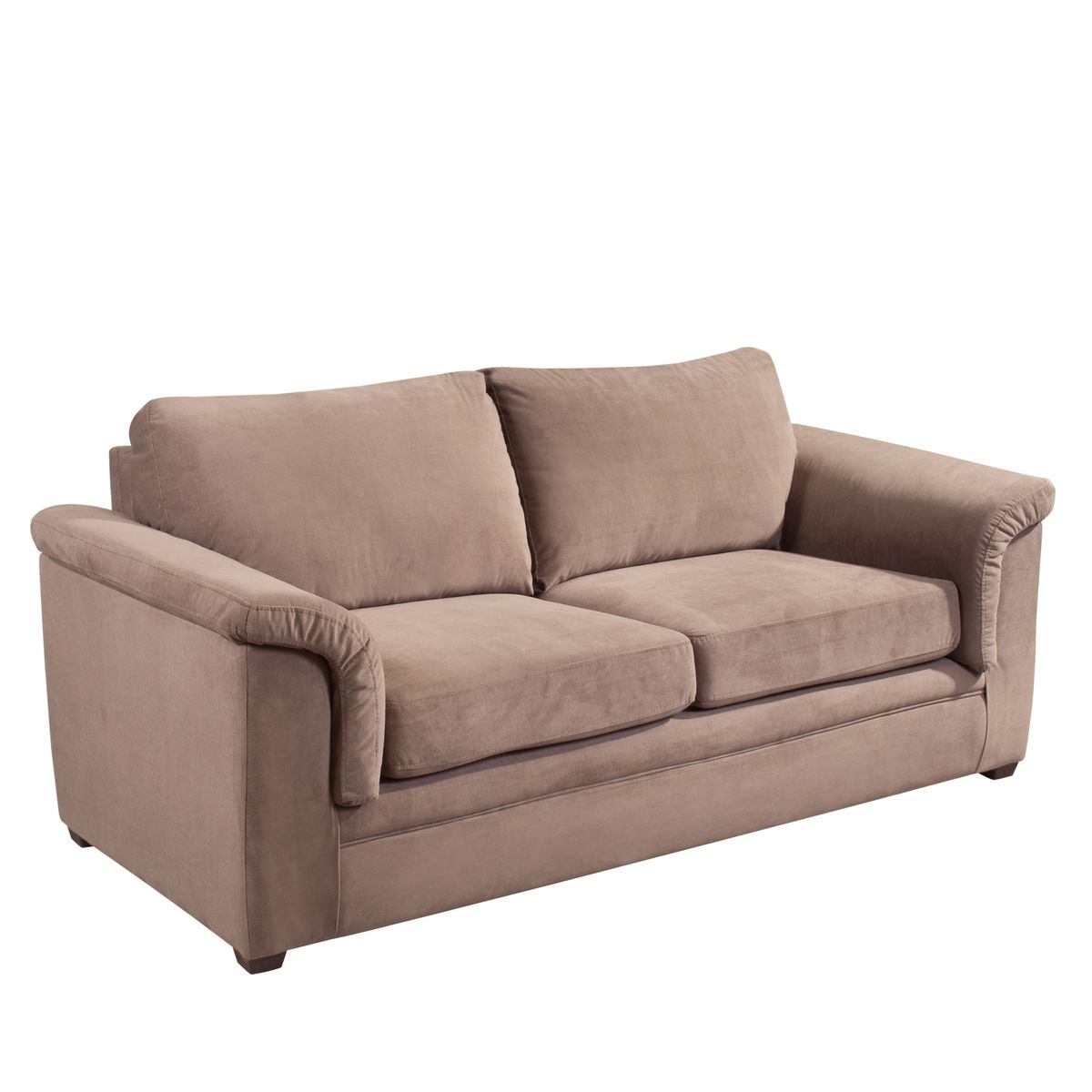 LATAM HOME - Sofá Ancona 3 Cuerpos Tela Velvet Beige