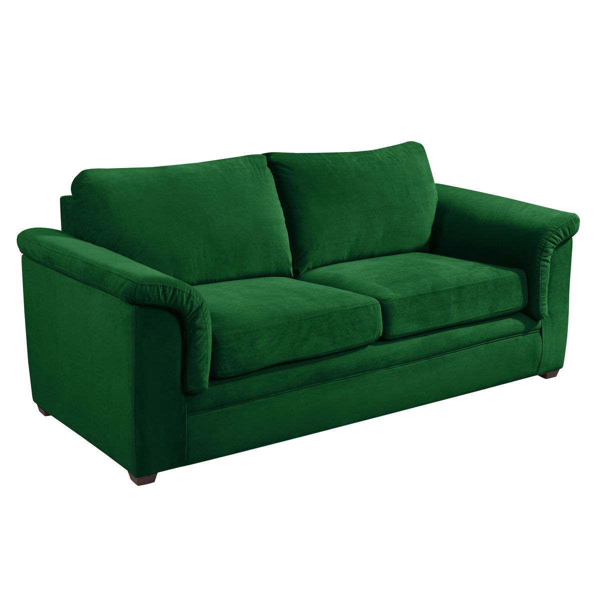 LATAM HOME - Sofá Ancona 3 Cuerpos Tela  Velvet Verde