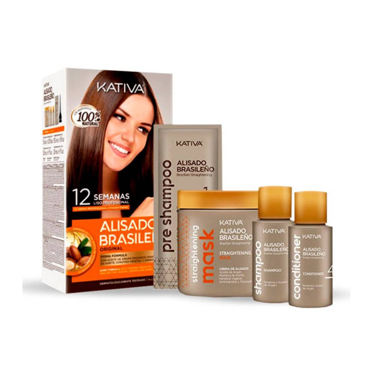 KATIVA - Kit Alisado Brasileño Kativa Brazilian Straightening 12 Semanas