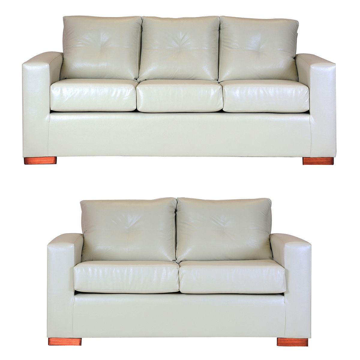 MUEBLES AMERICA - Living Franco 32 Cuero PU Beige
