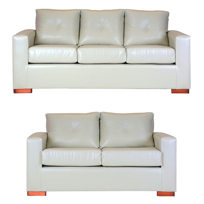 MUEBLES AMERICA - Living Franco 32 Cuero PU Beige