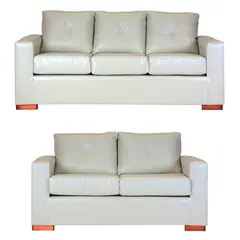 MUEBLES AMERICA - Living Franco 32 Cuero PU Beige