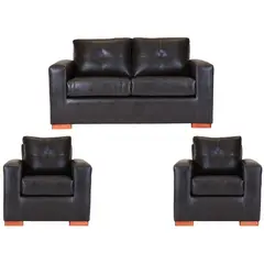 MUEBLES AMERICA - Living Franco 211 Cuero PU Chocolate