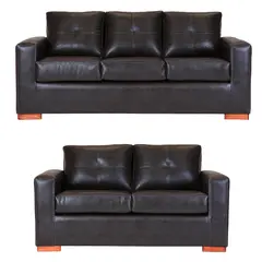 MUEBLES AMERICA - Living Franco 32 Cuero PU Chocolate