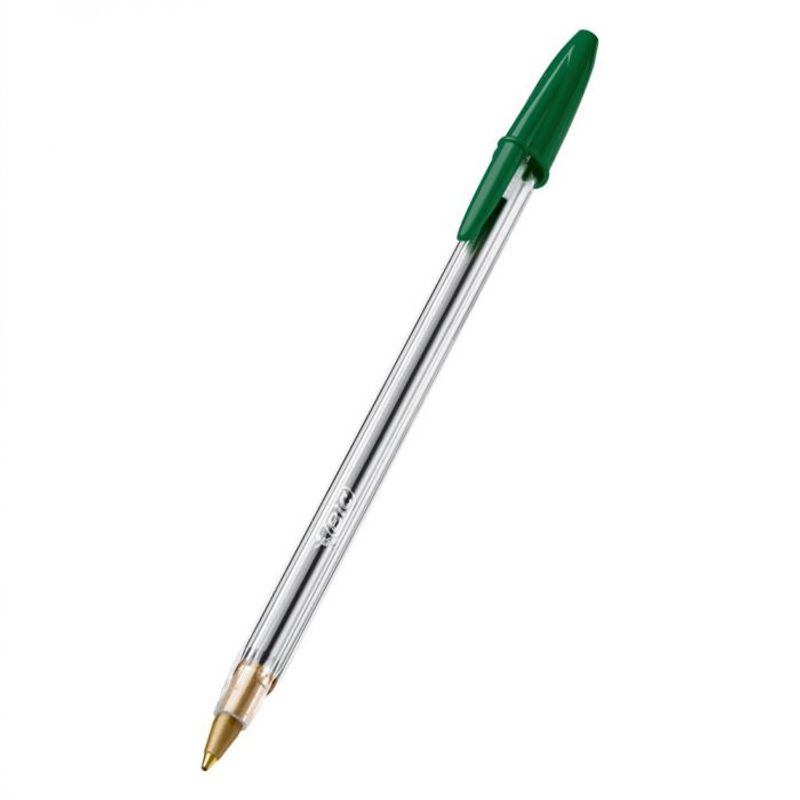 GENERICO - Pack 5 Lápiz pasta p.media cristal verde Bic