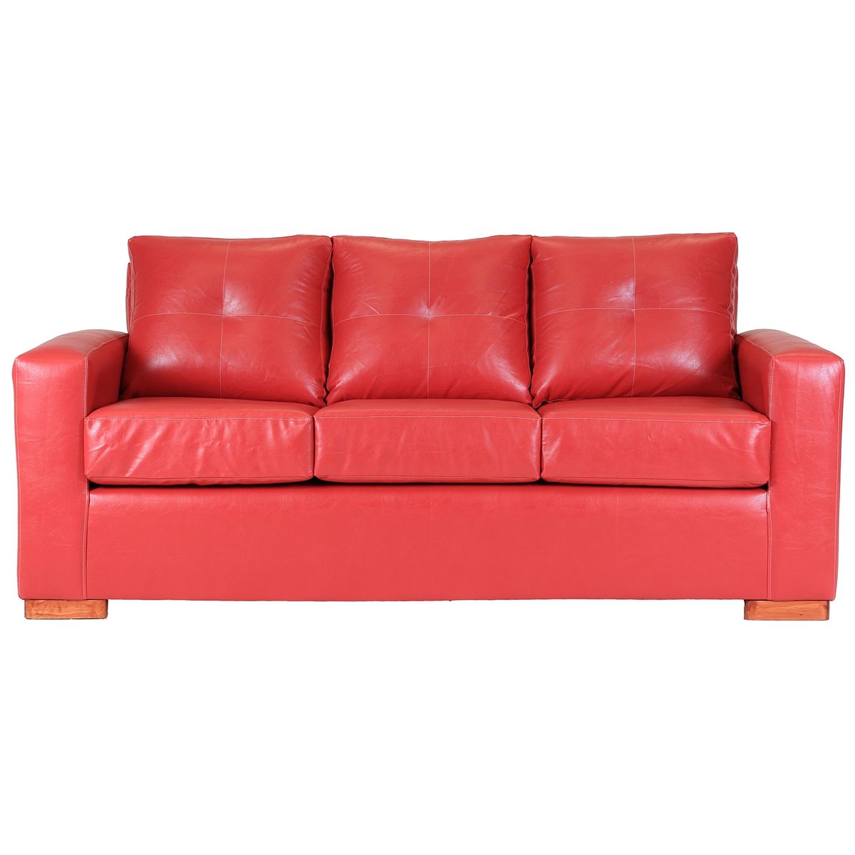 MUEBLES AMERICA - Living Franco 321 Cuero PU Rojo