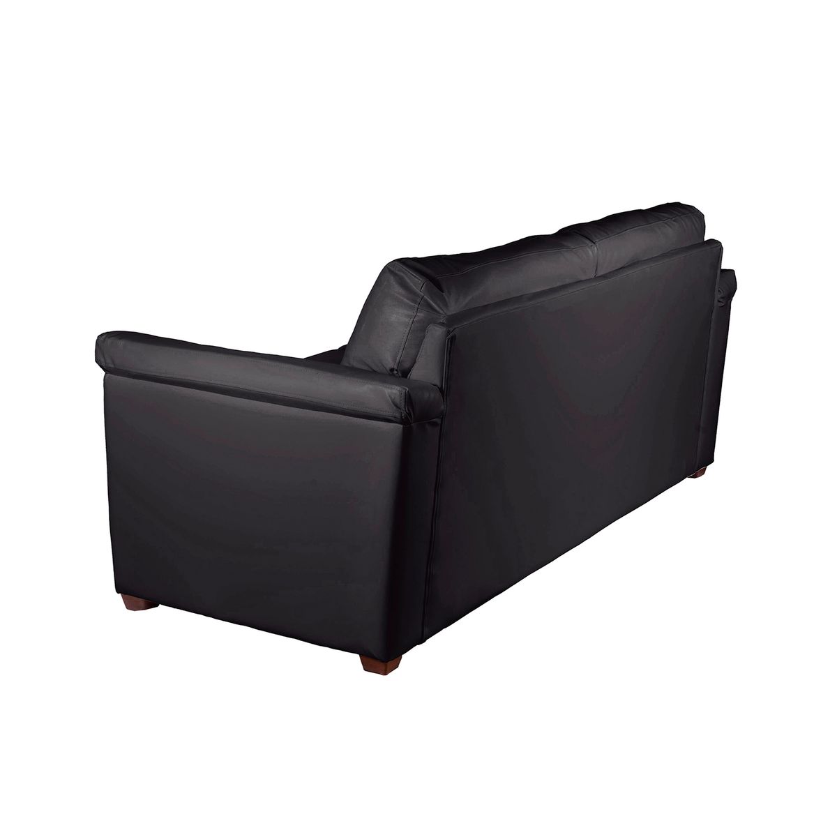 LATAM HOME - Sofá Living Ancona 3 Cuerpos + 2 Cuerpos PU Grano Negro