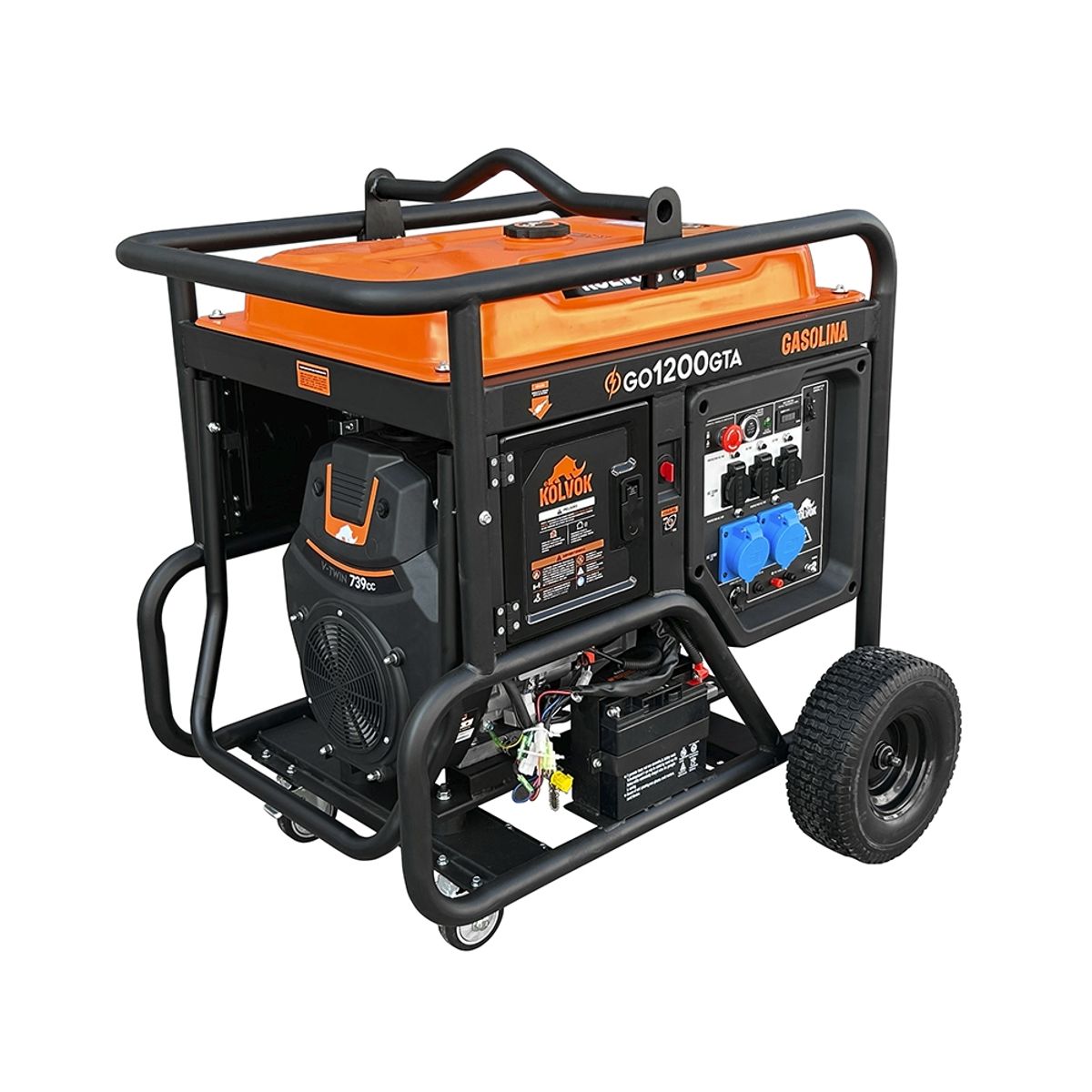 KOLVOK - Generador eléctrico a gasolina 12000W partida eléctrica