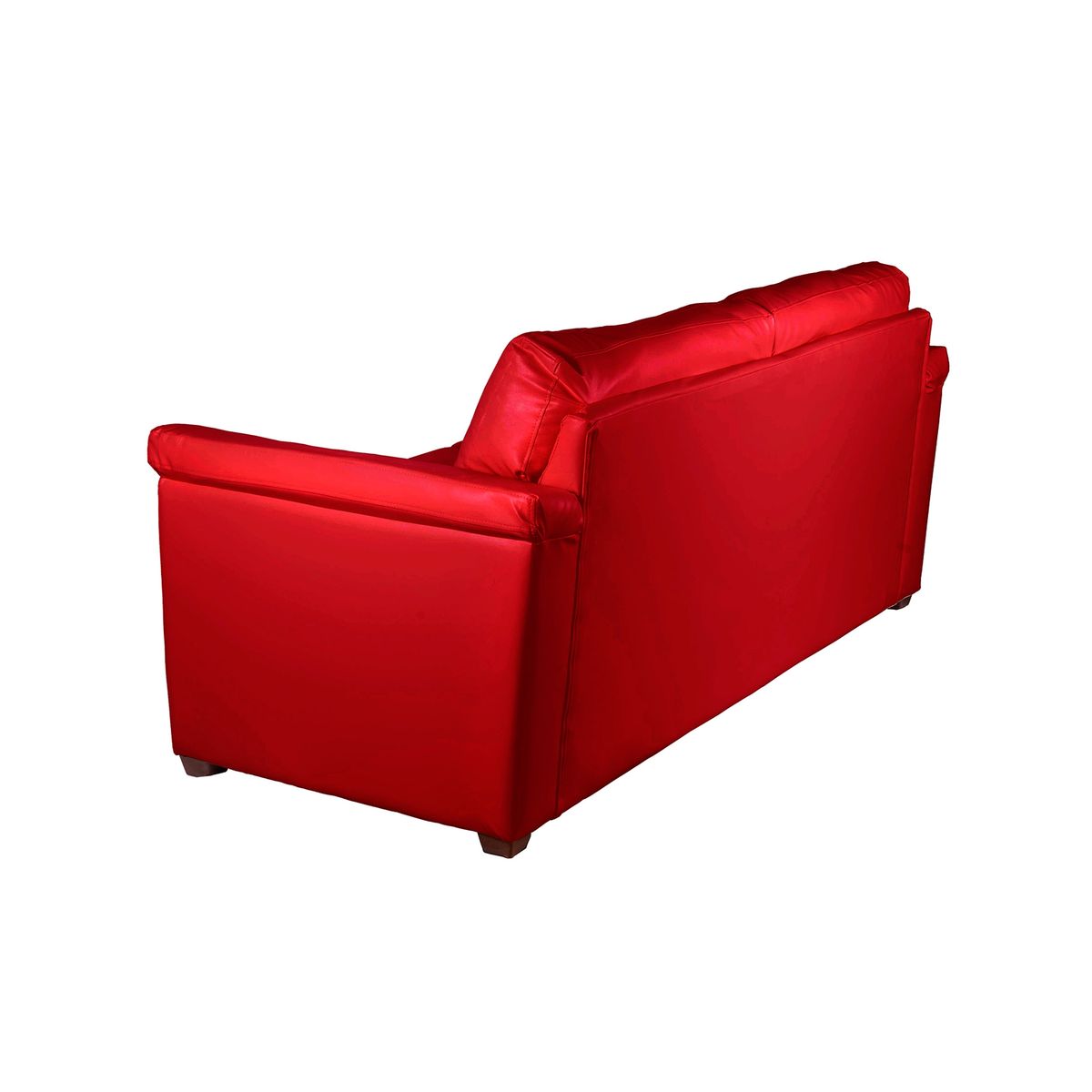 LATAM HOME - Sofá Living Ancona 3 Cuerpos + 2 Cuerpos PU Grano Rojo