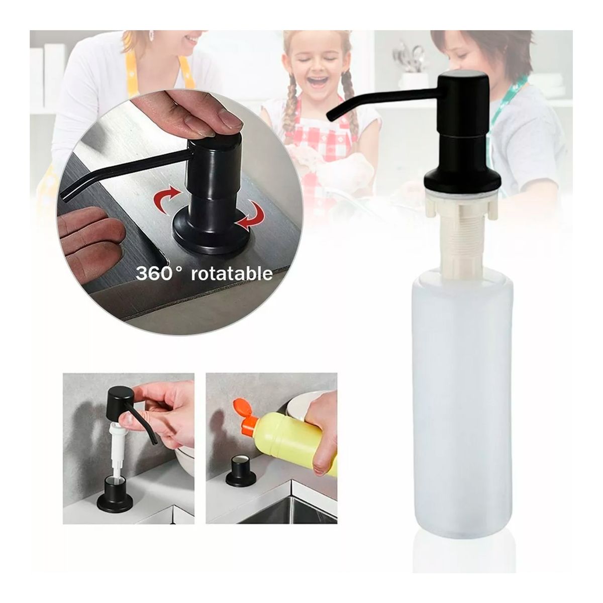 GENERICO - Dispensador De Jabón Para Fregadero Acero Inoxidable