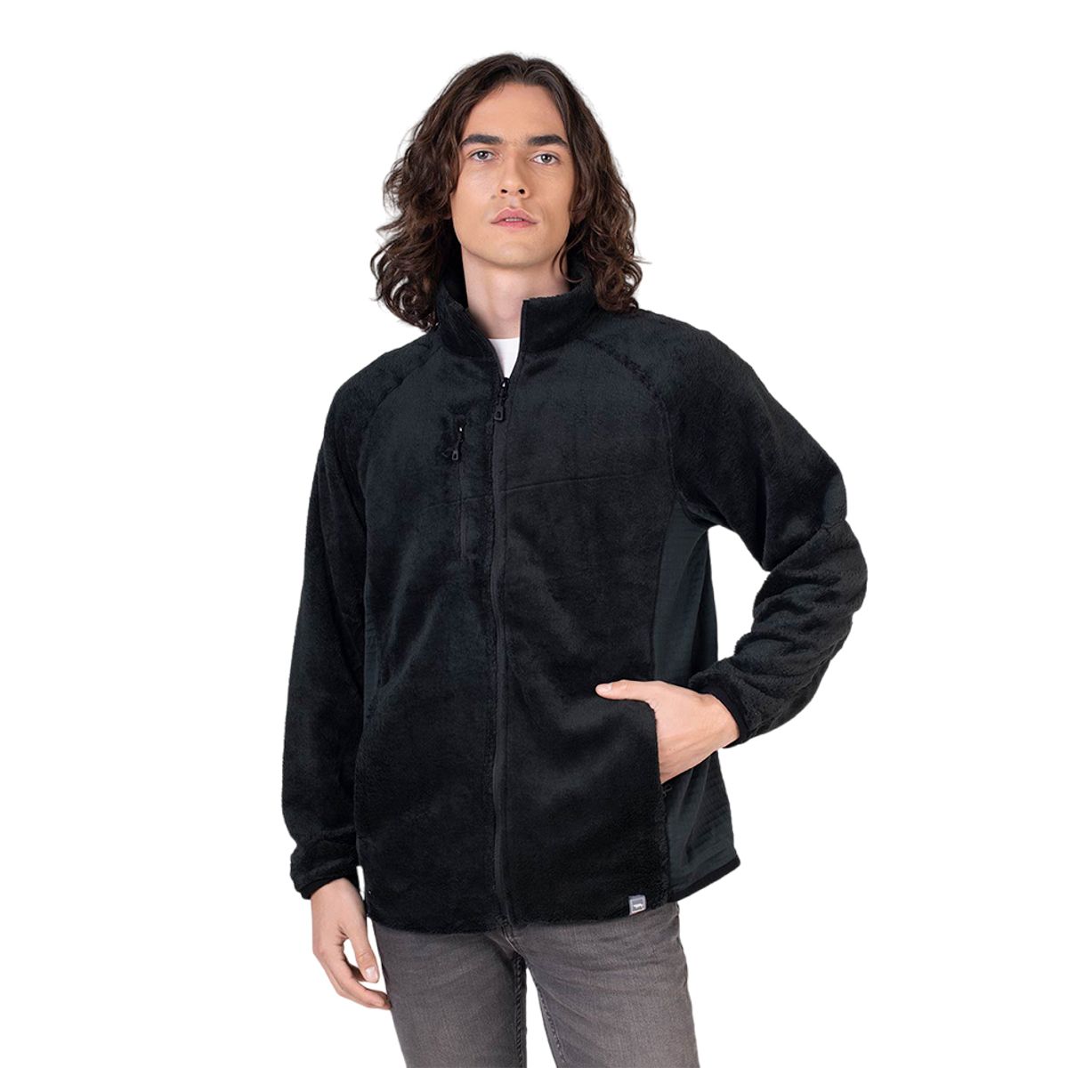 LENGA - Polar Hombre Furry Grey Lenga Cierres Ykk