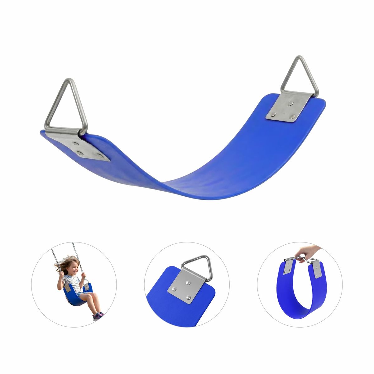 GENERICO - Asiento Columpio Industrial Hebilla Metálica Azul