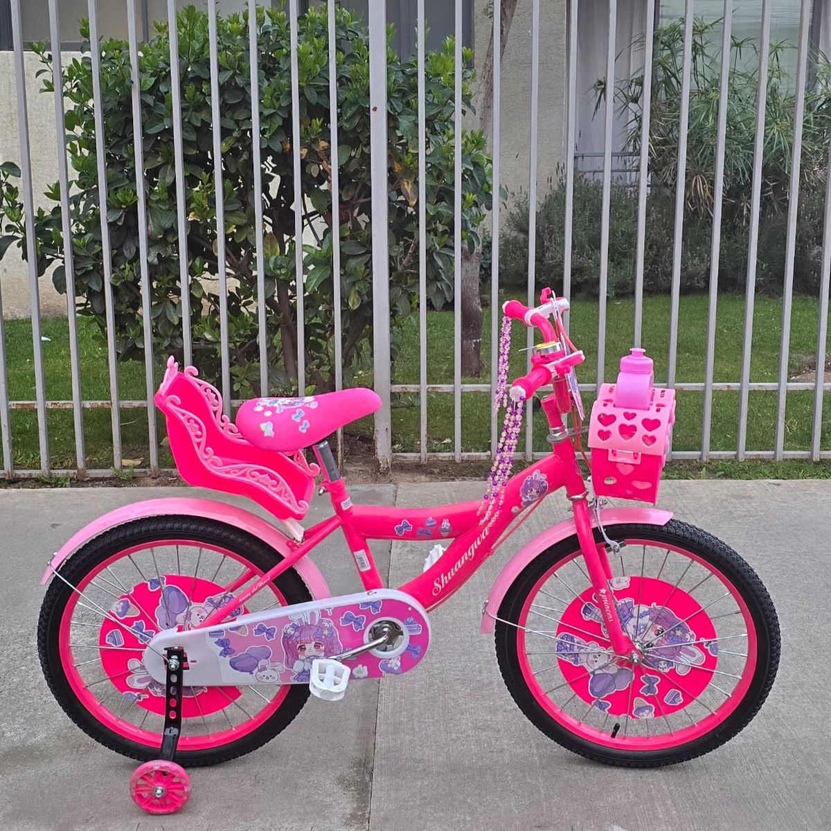 GENERICO - Bicicleta Infantil Fucsia Bike Aro 20 Niña Cod 108