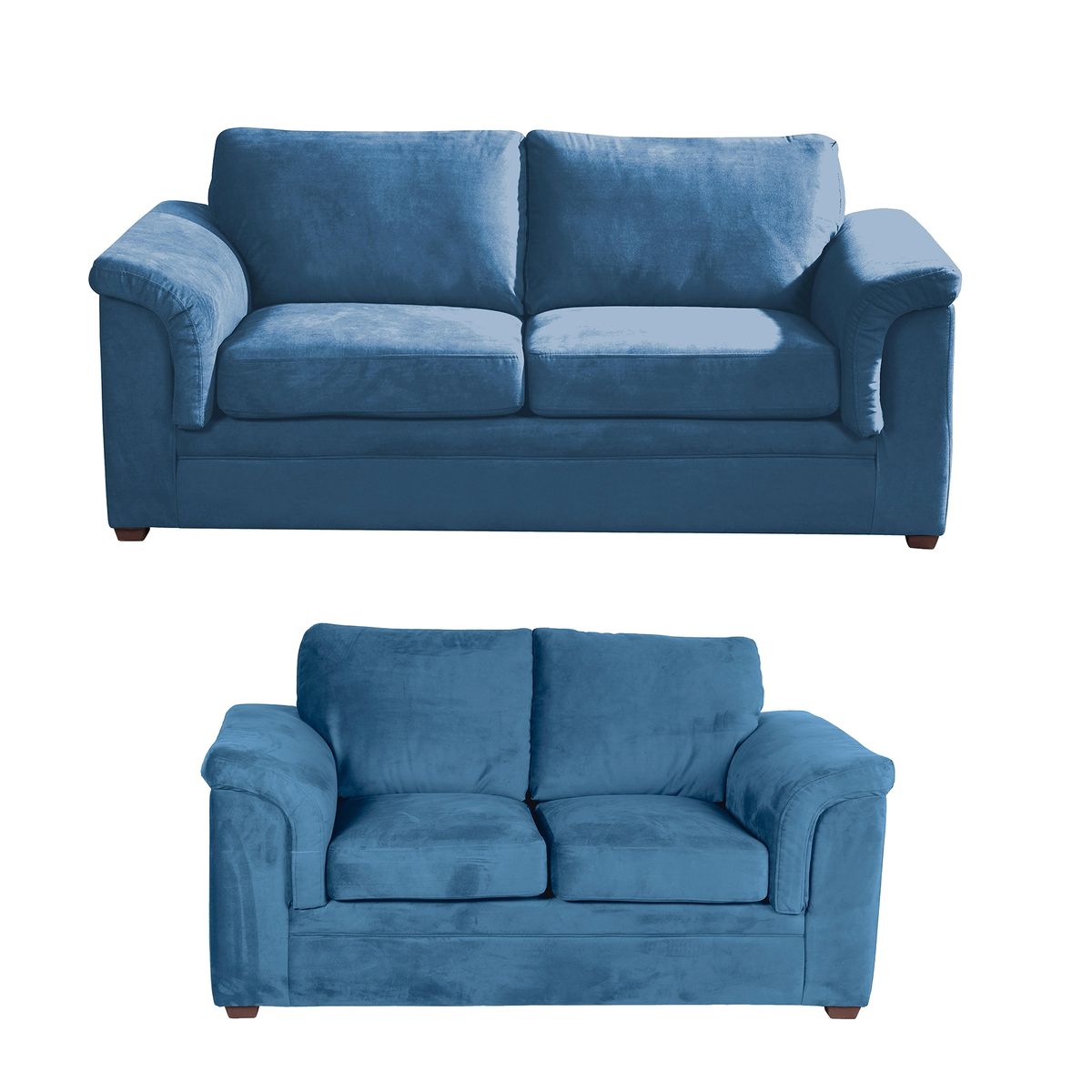 LATAM HOME - Sofá Living Latam Home Ancona 3+2 Azul Petróleo