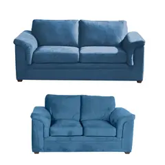 LATAM HOME - Sofá Living Ancona 3+2 Azul Petróleo