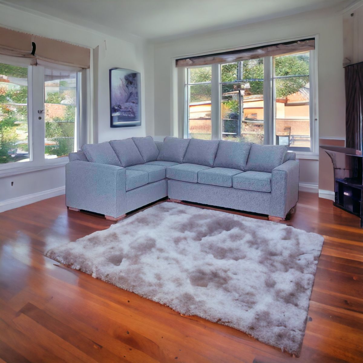 MUEBLES AMERICA - Seccional New Star Lino Sidelli Azul Petróleo