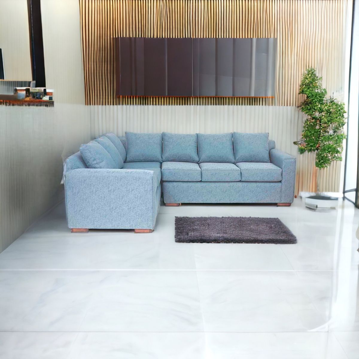 MUEBLES AMERICA - Seccional New Star Lino Sidelli Azul Claro