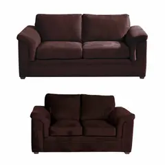 LATAM HOME - Sofá Living Ancona 3+2 Cuerpos Tela Velvet Chocolate