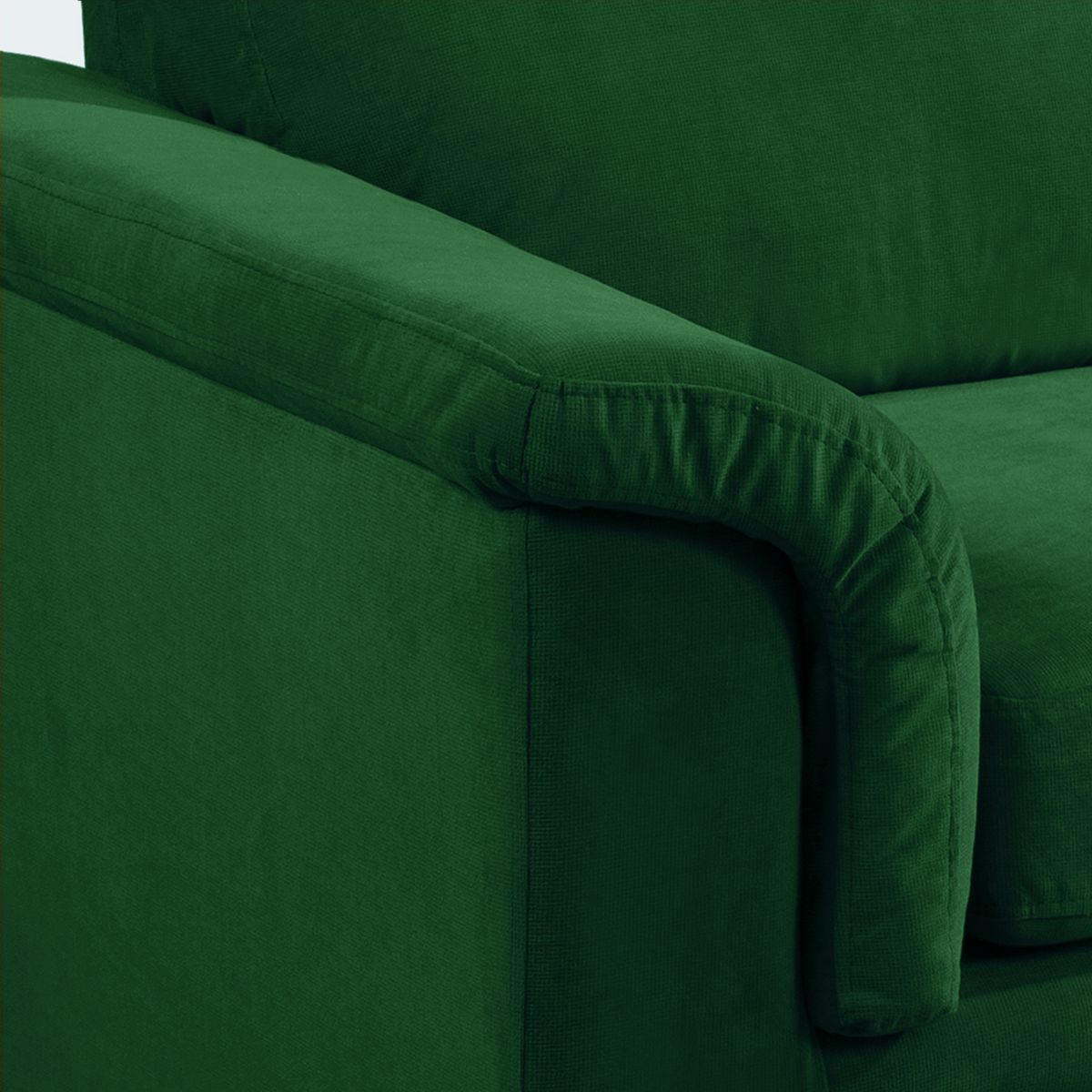 LATAM HOME - Sofá Living Ancona 3 Cuerpos + 2 Cuerpos Tela Velvet Verde