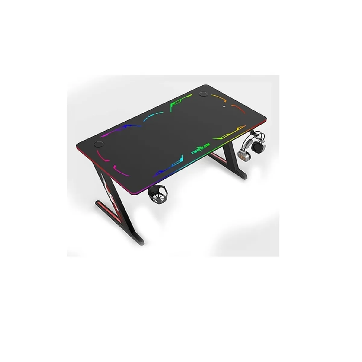 GENERICO - Escritorio Gamer RGB Base Metal 113 Cm Largo + REGALO GAMER