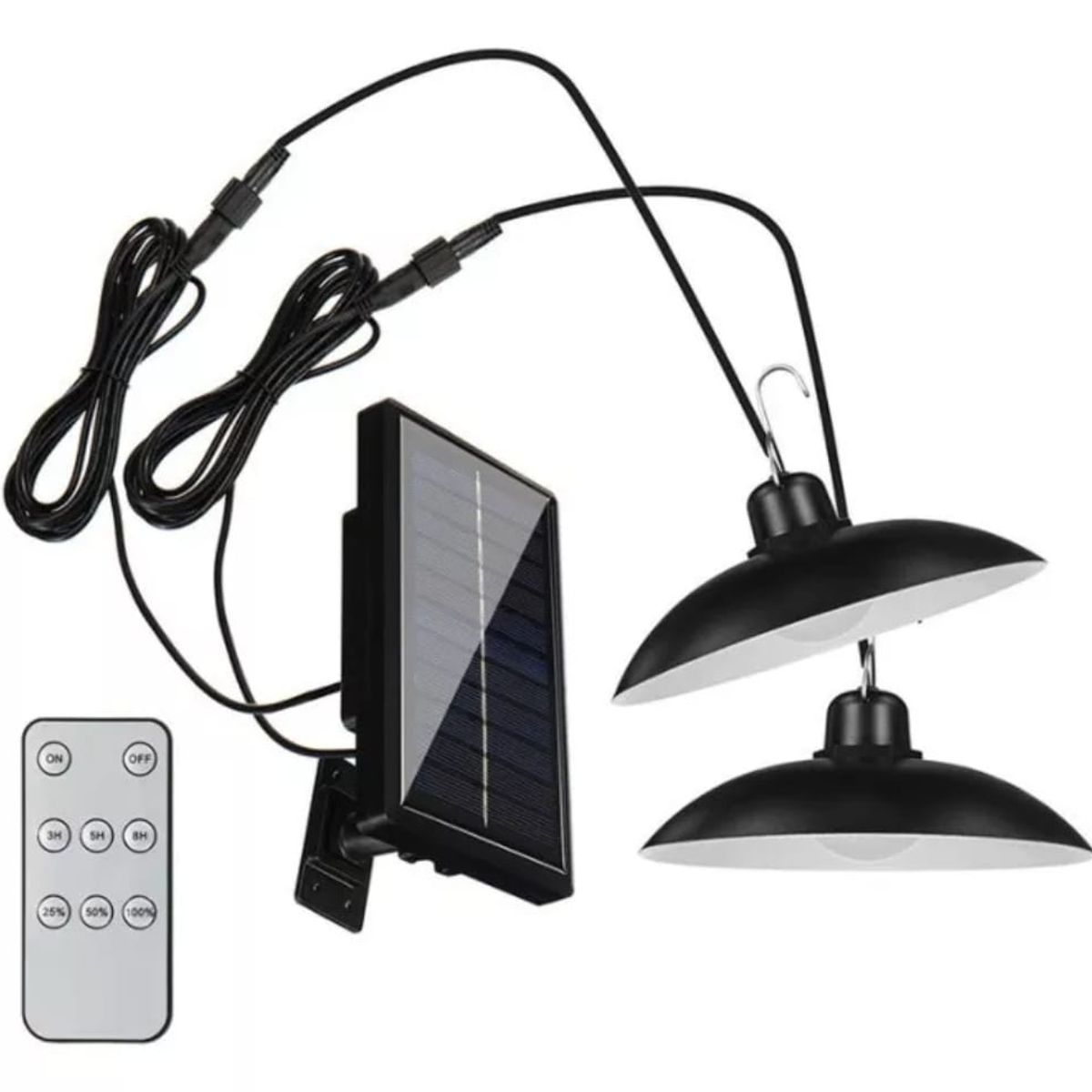 GENERICO - lampara solar colgante doble 240w control remoto