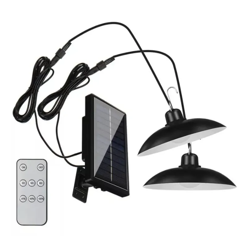 GENERICO - lampara solar colgante doble 240w control remoto