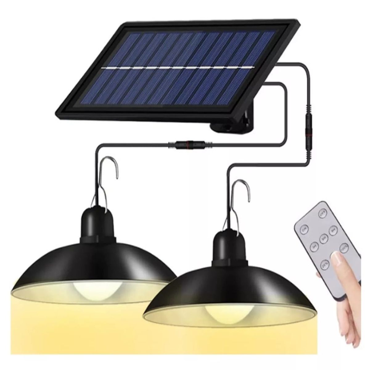 GENERICO - lampara solar colgante doble 240w control remoto